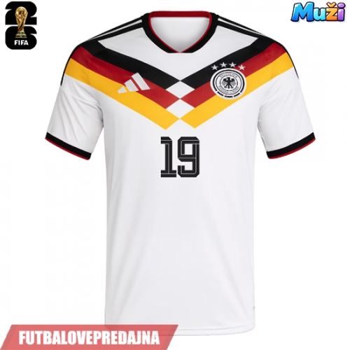 Lacne Muži Futbalové dres Nemecko Leroy Sane #19 MS 2026 Krátky Rukáv - Domáci